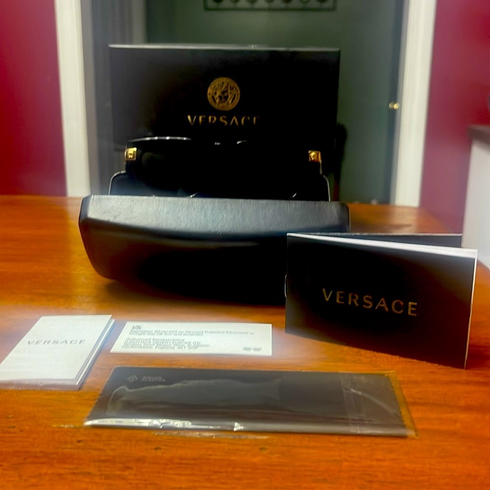 Versace Black and Gold Sunglasses - Picture 3 of 3